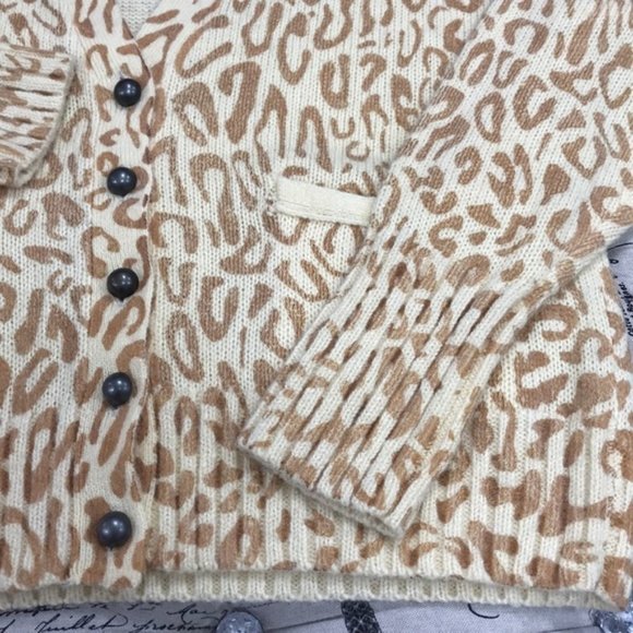 🔥 REBECCA MINKOFF Kerry Leopard Print Cardigan - Picture 7 of 7